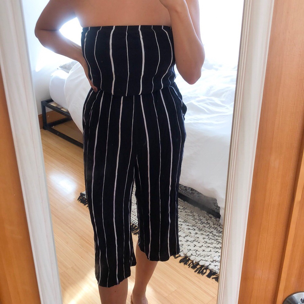 LULUS striped jumpsuit
